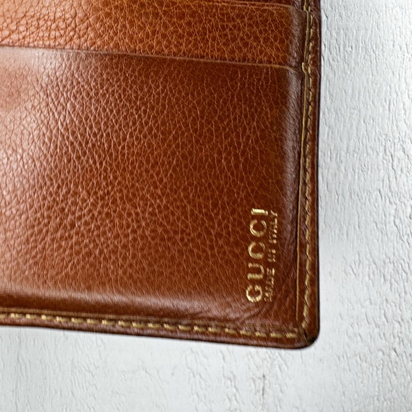 ✨ Vintage Gucci Horsebit Leather Wallet – Made in Italy – Cognac Brown - Picture 4 of 8